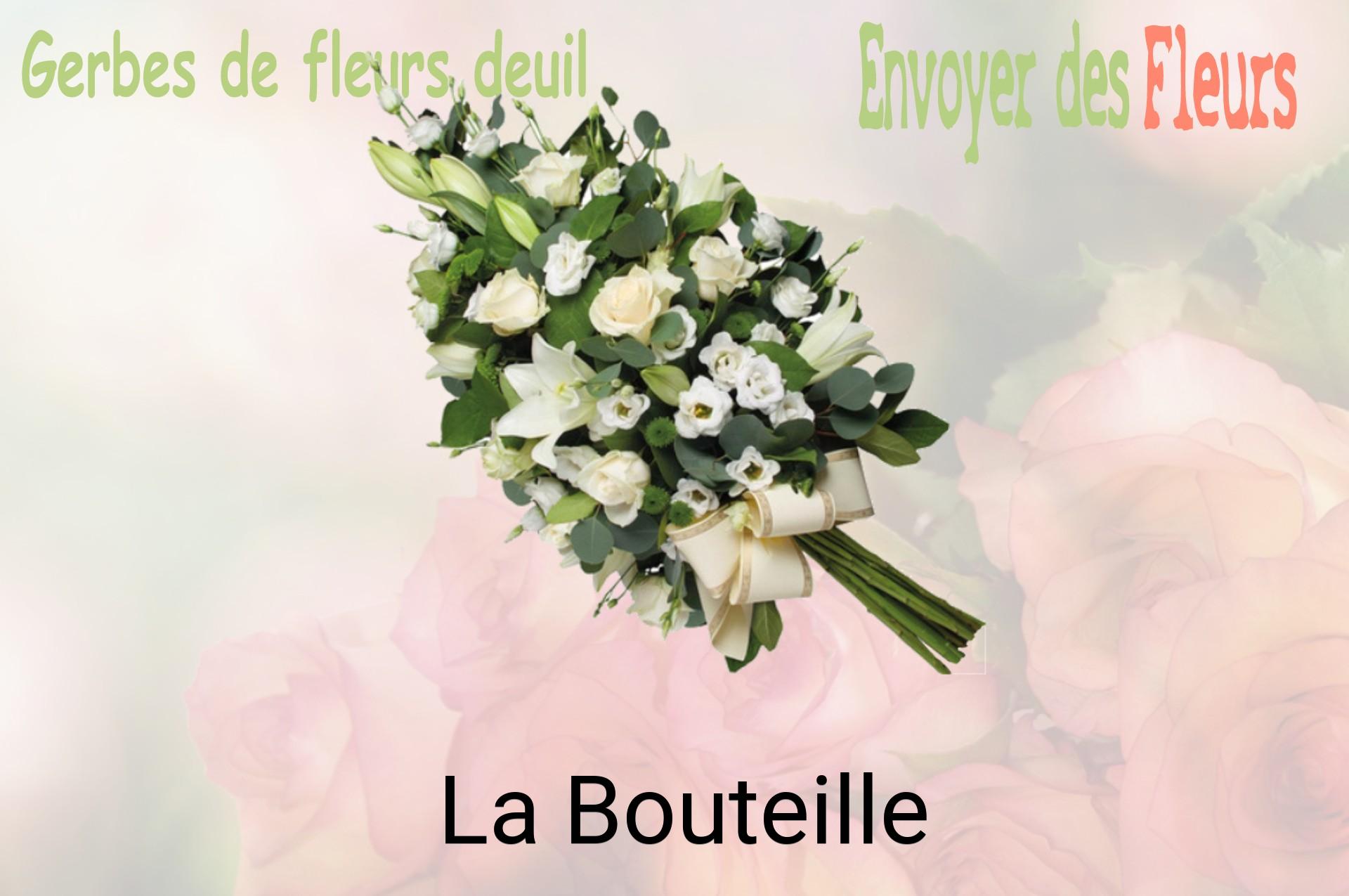 Gerbe de fleurs de deuil livrée à La Bouteille